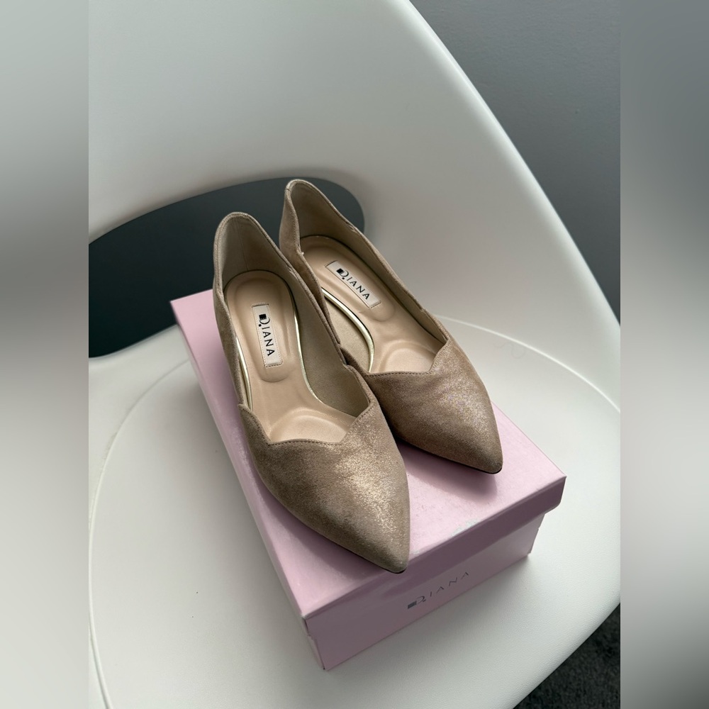 Diana - Women's Tan Suede Shoes(made in Japan)